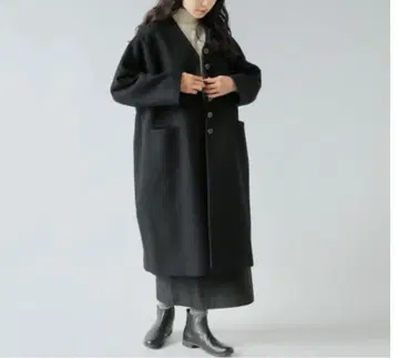 아틀리에 나루세 멜톤 울 코쿤 코트