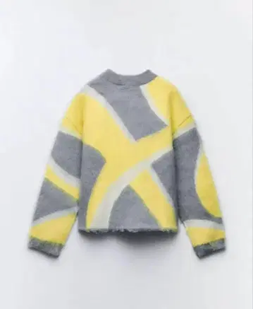 [ 컨디션 최상 ] ZARA 브러시드 마감 패치워크 니트 스웨터 M