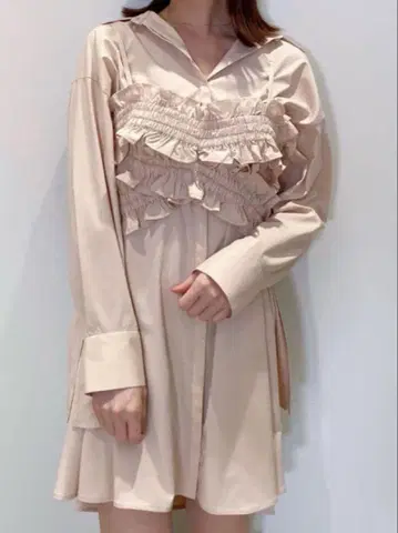 SNIDEL 뷔스티에 세트 튜닉 코랄 원피스 스나이델