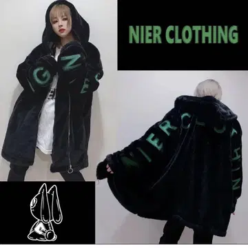 NieR 초 폭신폭신 BACK LOGO ZIP OUTER GREEN