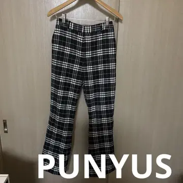 PUNYUS 체크 무늬 팬츠