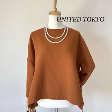 [ 새상품급 ] UNITED TOKYO 고급 드롭 숄더 블라우스 일본제