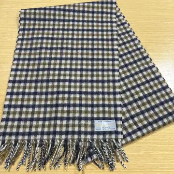 Aquascutum 캐시미어 머플러 체크 무늬