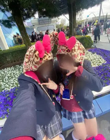 레오파드 무늬 팬캡 디즈니