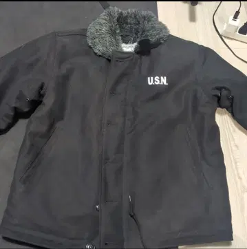U.S.N. 블랙 밀리터리 자켓 사이즈 34