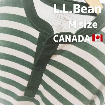 [ 새상품급 ] L.L.Bean 캐나다제 긴팔 헨리넥 코튼 울