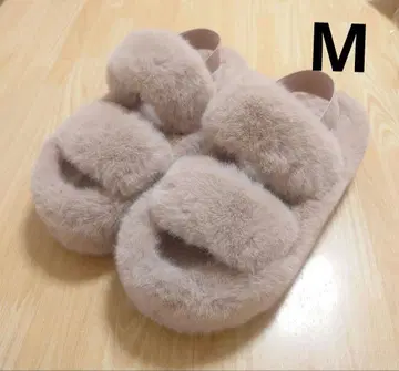 시마무라*통굽 퍼 샌들*M 사이즈