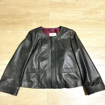 BALLSEY 노카라 가죽 자켓