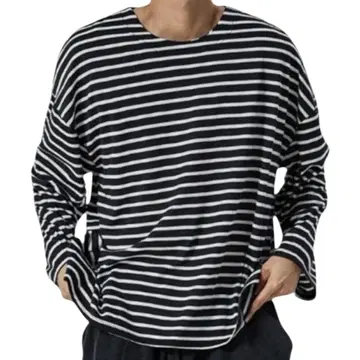 [ COSYHARU ] Shallow Stripe Over Tee