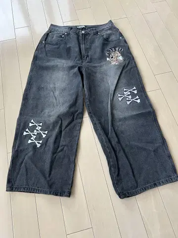 GALFY 크로스본 데님 팬츠 L