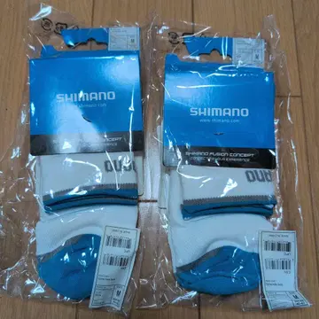 SHIMANO 삭스 M 화이트/블루 2족 세트