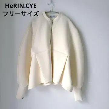 HeRIN.CYE 필즈 집업 블루종 프리 사이즈 해린 도트 사이