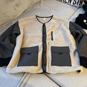 ZARA 플리스 자켓 L/XL 베이지/그레이