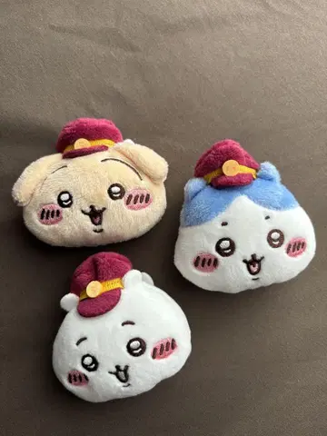 치이카와 한큐 기차 봉제 인형 얼굴 배지 3개 세트