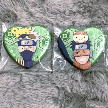 NARUTO 산리오 홀로그램 하트 캔뱃지 우치하 오비토 하타케 카카시