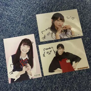 샌드리온 시오이리 아스카 친필 사인 브로마이드