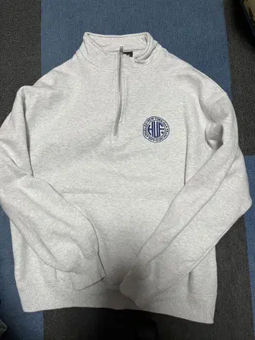HUF 하프 지퍼 맨투맨 L 그레이