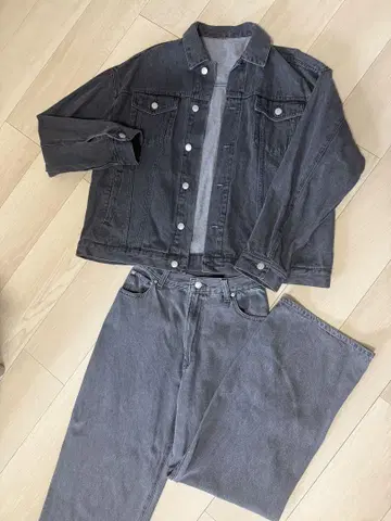 FREAK'S STORE 다크 그레이 데님 셋업