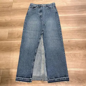 ZARA 데님 맥시 길이 롱 스커트 슬릿 풀렝스