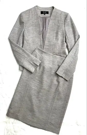 CDEC 노카라 자켓 스커트 셋업 울