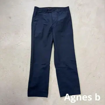 Agnes b 프랑스제 코튼폴리 와이드 슬랙스