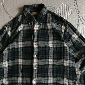 90s L.L.Bean 엘엘빈 버튼 다운 플란넬 셔츠 체크