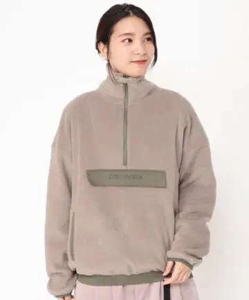 컬럼비아 하프 지퍼 플리스 자켓 베이지 M
