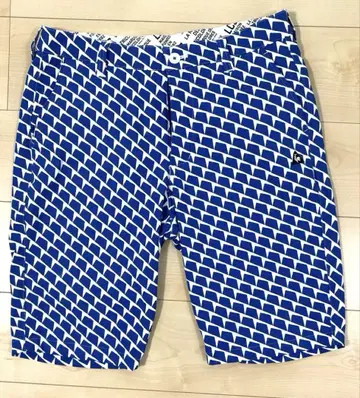 le coq sportif 기하학 패턴 골프 숏팬츠