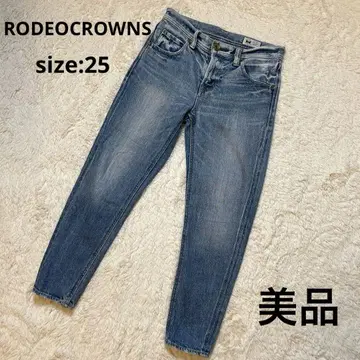 새상품급 RODEOCROWNS 보이프렌드 데님 루즈 테이퍼드 25
