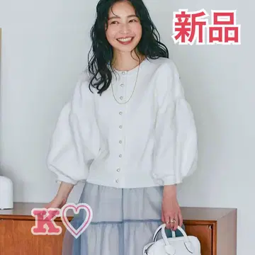 새상품 * 라 부티크 봉봉 펄 봉긋한 슬리브 니트 가디건