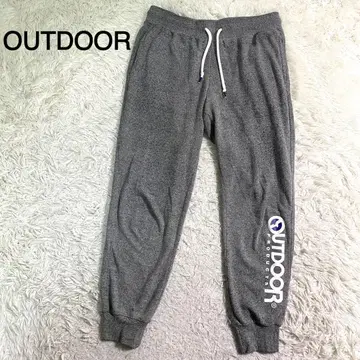 OUTDOOR 그레이 컬러 프린트 디자인 스웨트 팬츠
