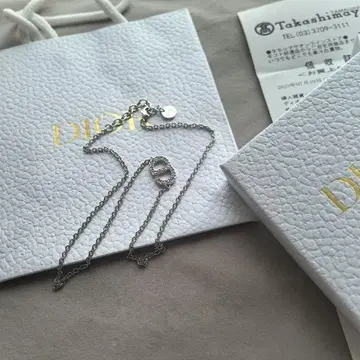 PETIT CD 목걸이 실버 큐빅