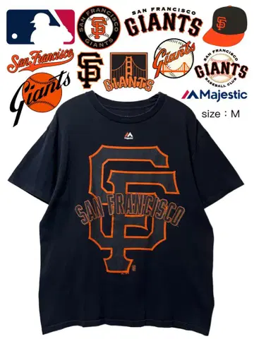 MLB 샌프란시스코 자이언츠 티셔츠 M 블랙 USA 구제 의류