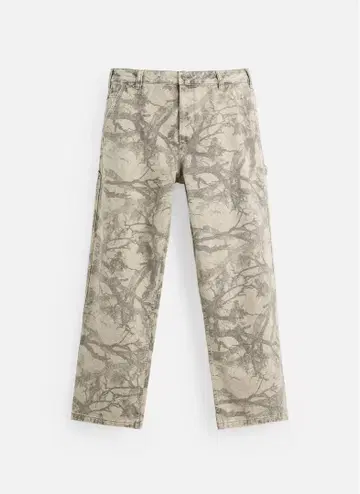 ZARA 추상 프린트 카펜터 팬츠