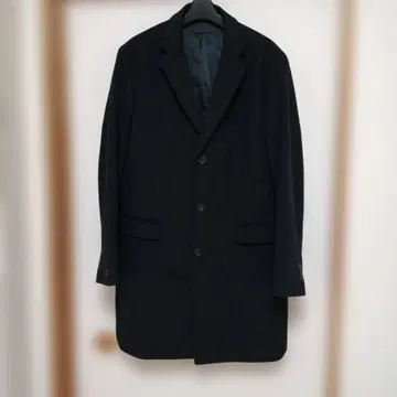 새상품급 유니클로 울 캐시미어 체스터 코트 네이비 L