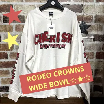 새상품 RODEO CROWNS 로데오 크라운 POP 페인트 롱 T셔츠