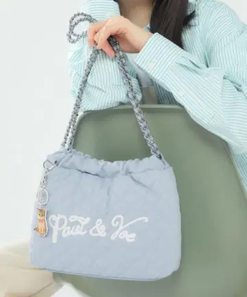 PAUL&JOE 체인 토트백 블루