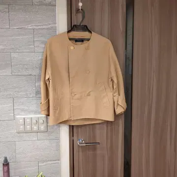 MACPHEE 노카라 더블 버튼 자켓 베이지