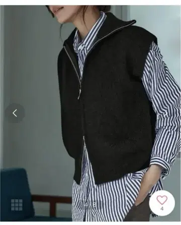 스타일 델리 W 지퍼 스탠드 넥 니트 베스트