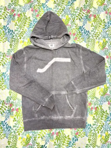 VANS 그레이 프론트 로고 후드티