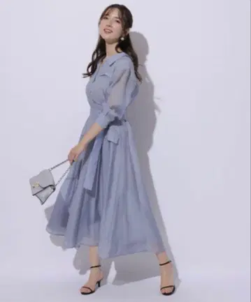 아푸와이저 리셰 워크 셔츠 원피스 라이트 블루 사이즈 1