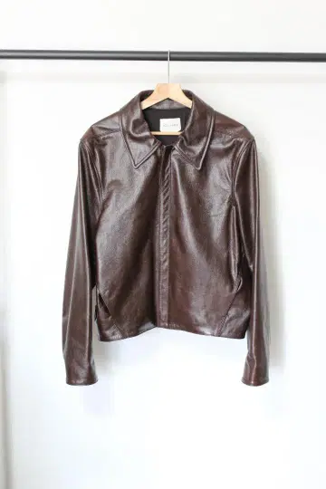 NOUVMAREE Jace 레더 블루종 브라운 M