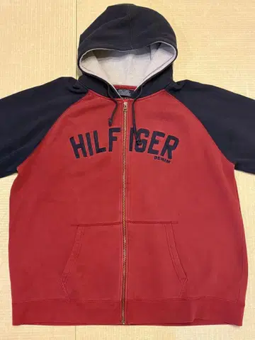 타미힐피거 지퍼 후드티 90s