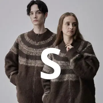 CLEL 노르딕 디자인 자카드 드라이버스 니트 S 사이즈