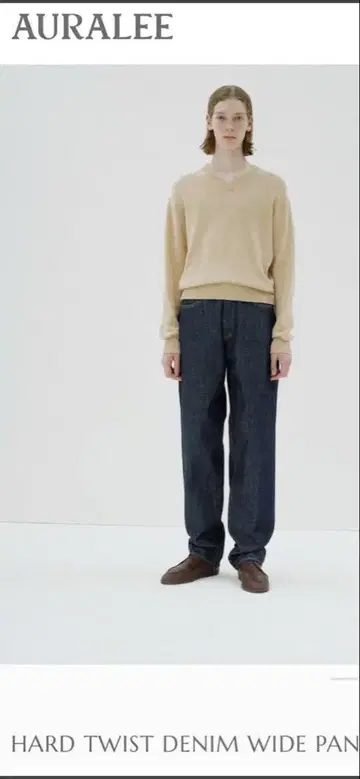 AURALEE HARD TWIST DENIM WIDEPANTS 30인치
