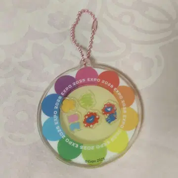 바스락 아크릴 키링 회장 한정판 미야쿠미야쿠 꽃