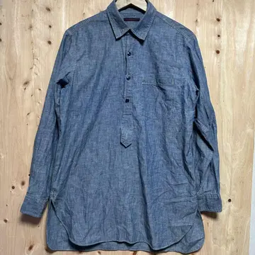 텐쿠마루 MADE IN INDIGO 롱 기장 PO 샴브레이 셔츠 S
