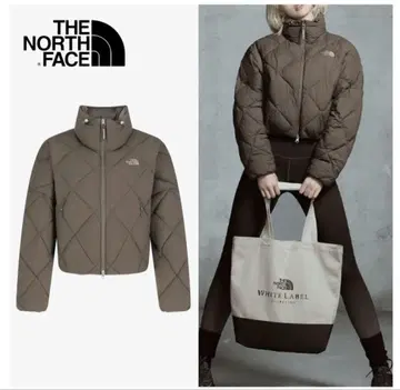 한국 한정 THE NORTH FACE 화이트 라벨 다운 자켓 브라운