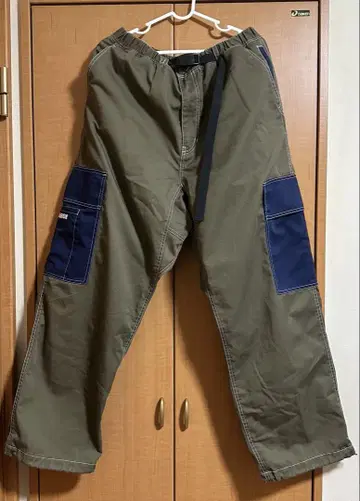 XLARGE 카고 팬츠 카키 네이비