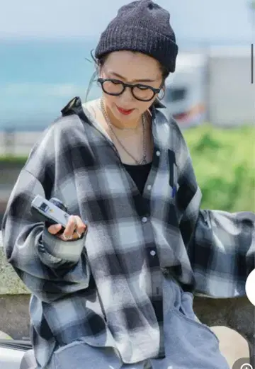 새상품 니코앤드 Misayo 컬러풀 체크 셔츠 모노톤 체크